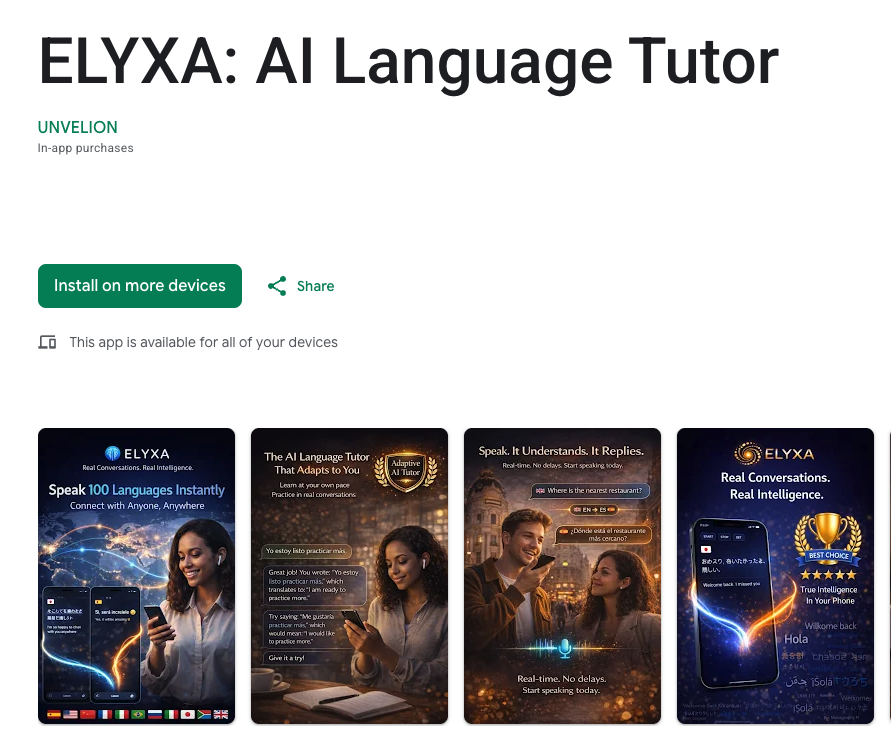 Elyxa app presentation