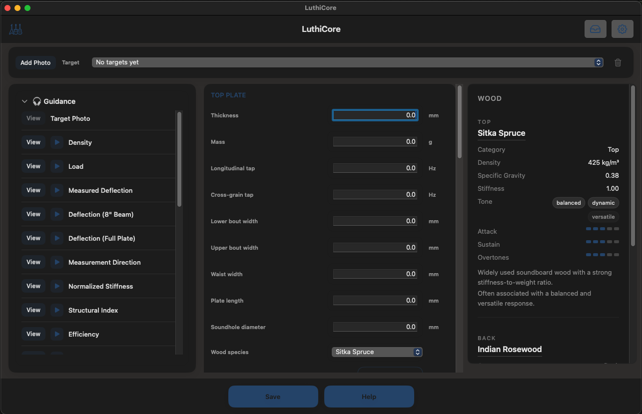 LuthiCore workflow interface one