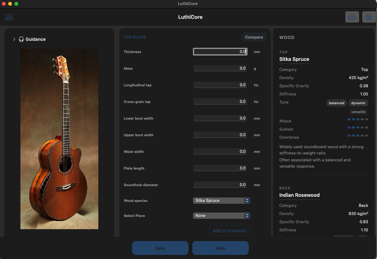 LuthiCore workflow interface three