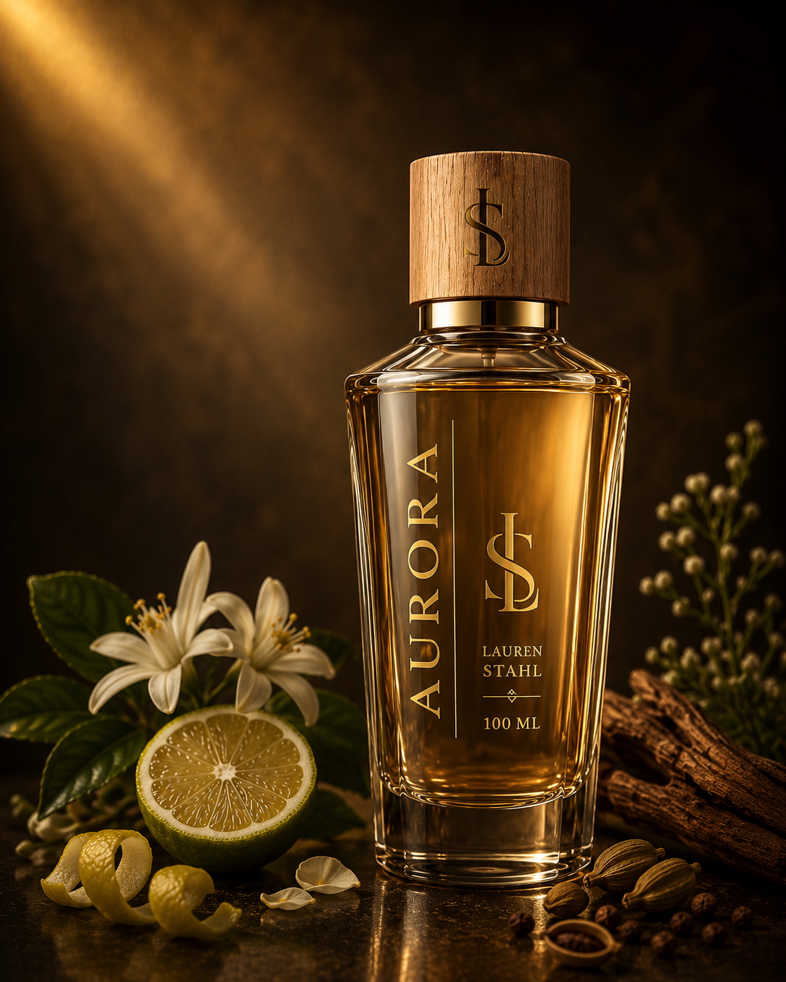 Aurora fragrance bottle